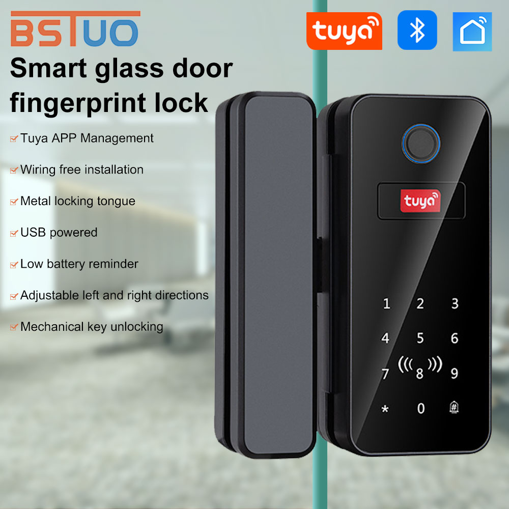 Glass Door Hinge - BSTuokey Multifunctional Smart Glass Door Lock