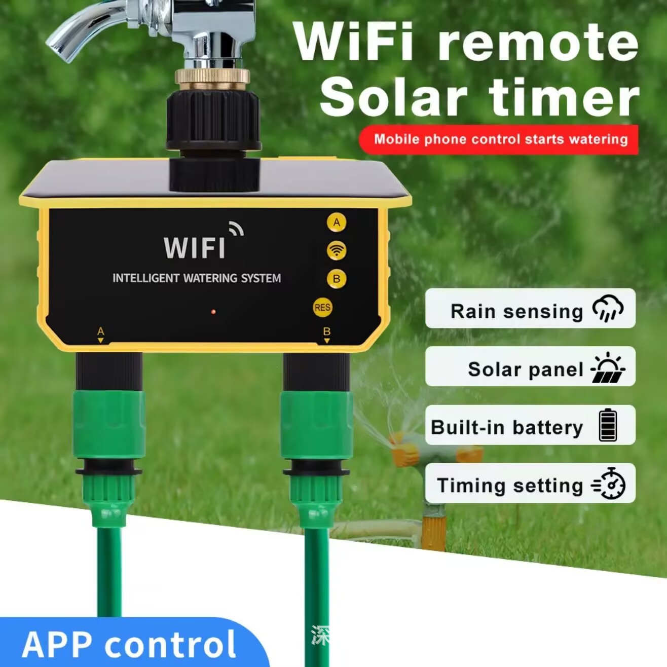 Tuya WiFi Solar Water Valve Ir - Timer Dual Outlet incelemesi ve fiyatı