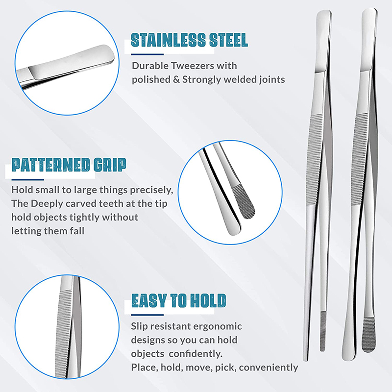 2Pcs 12-Inch Kitchen Cooking T - Feeding Tong Stainless incelemesi ve fiyatı