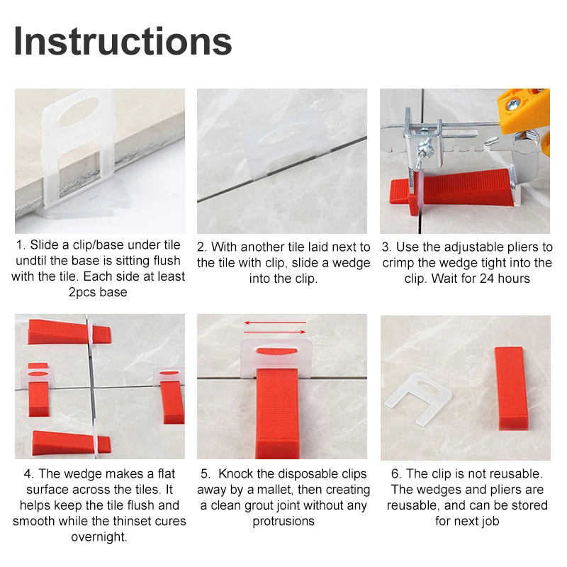 100pcs 1/1.5/2/2.5/3mm Ceramic - Ceramic Tile Floor incelemesi ve fiyatı