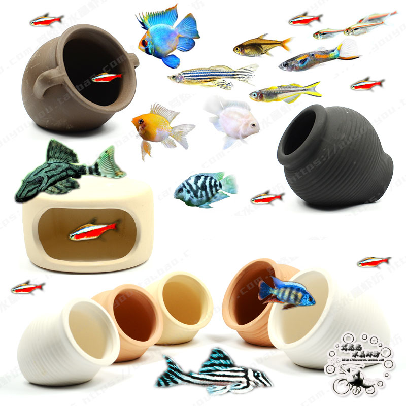 Ceramics Jar Fish Tank Decorat - Hide Cave Ceramic incelemesi ve fiyatı