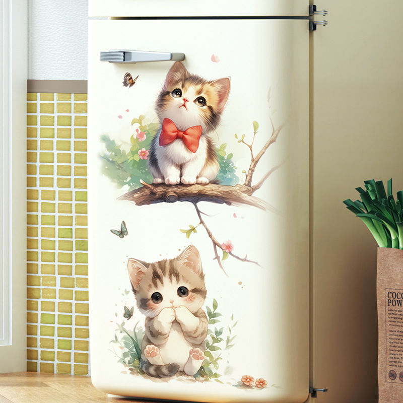Kawaii Pastel Cat & Butterfly  - Pvc Panel Background incelemesi ve fiyatı