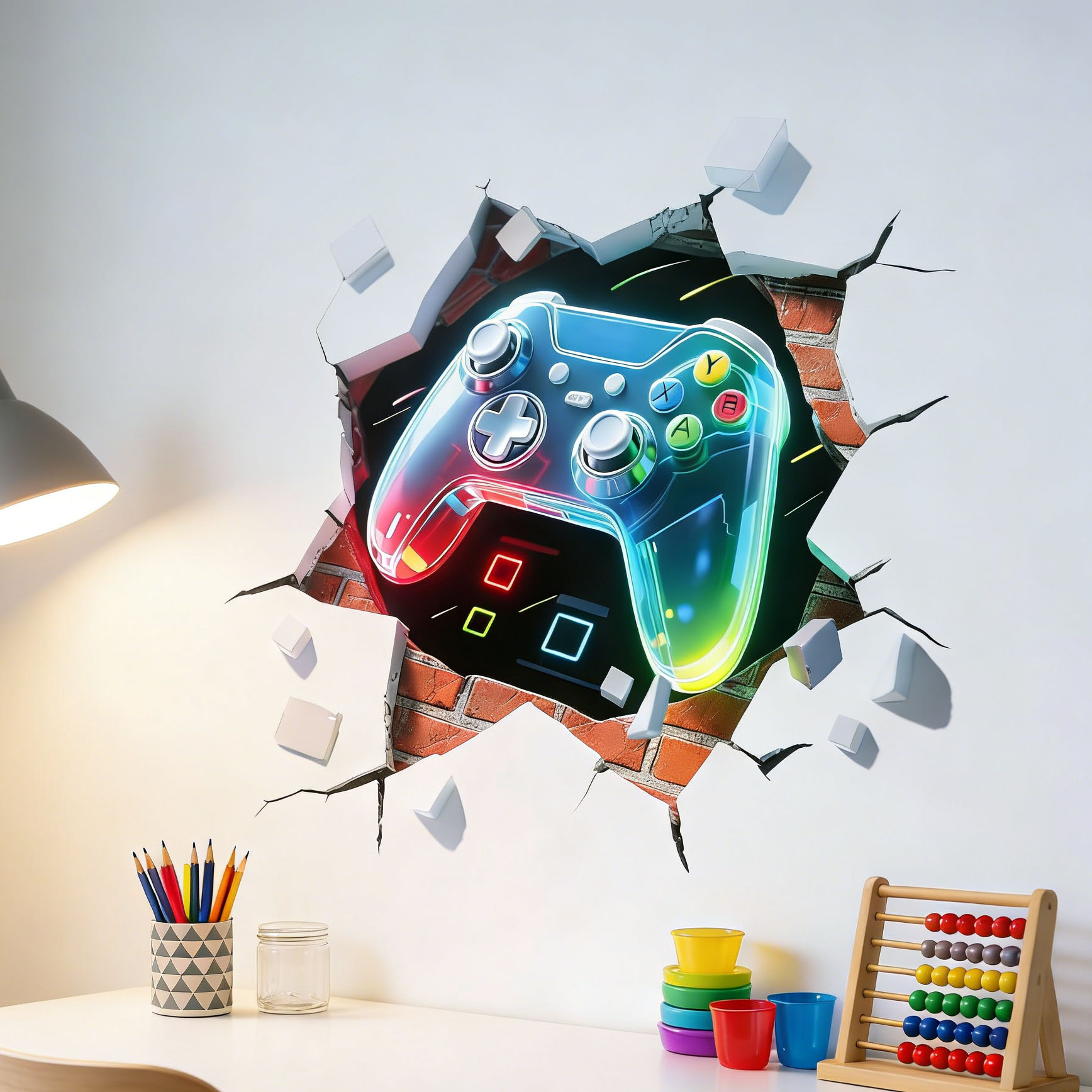Game Controller Decal for Boys - Pvc Panel Background incelemesi ve fiyatı