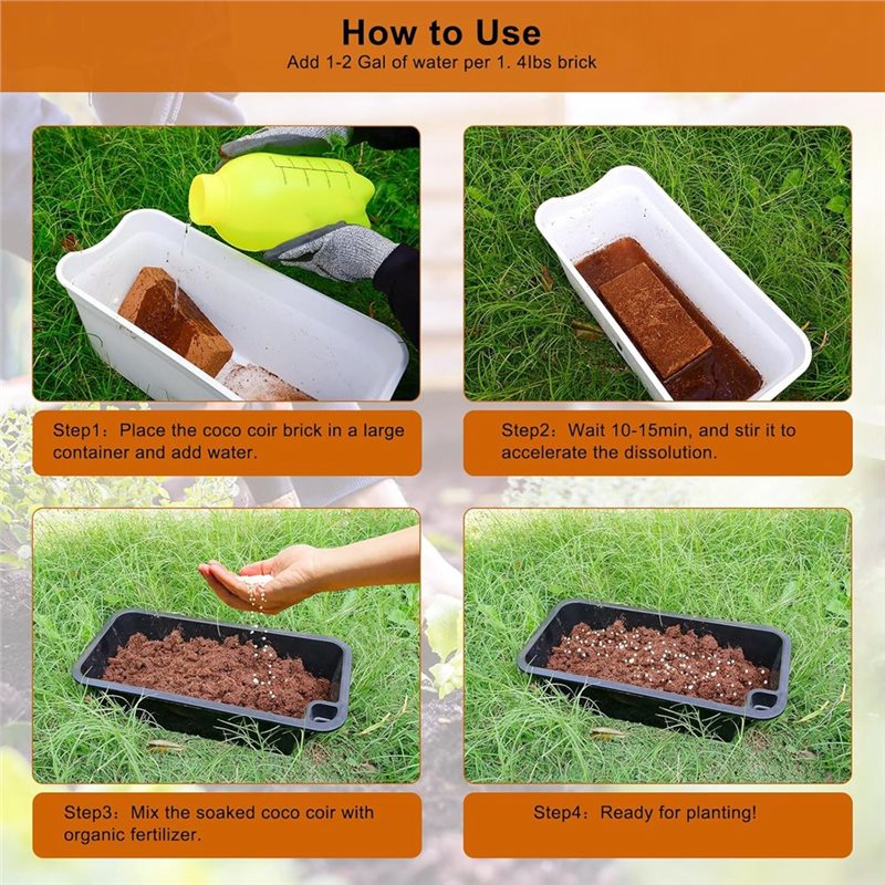 3 Pack Coco Coir Bricks, Coco  - Substrate Coconut Fiber incelemesi ve fiyatı