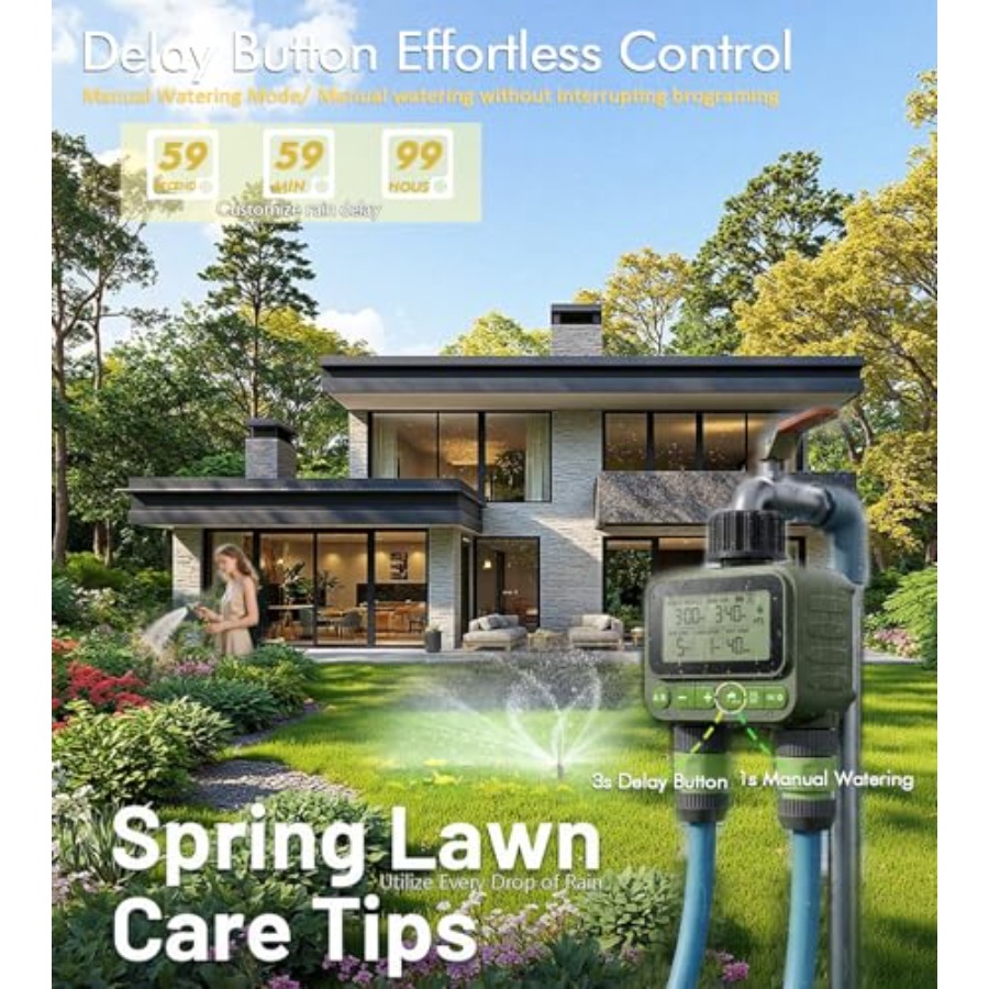 Smart Sprinkler Timer for Lawn - Timer Dual Outlet incelemesi ve fiyatı