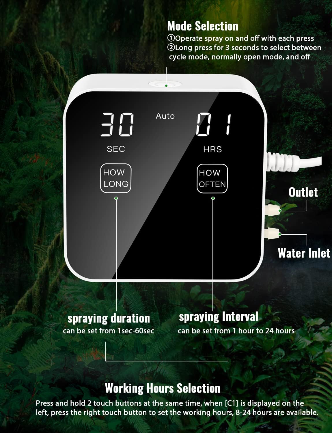 Automatic Rainforest Timing Sp - Misting Nozzle Reptile incelemesi ve fiyatı