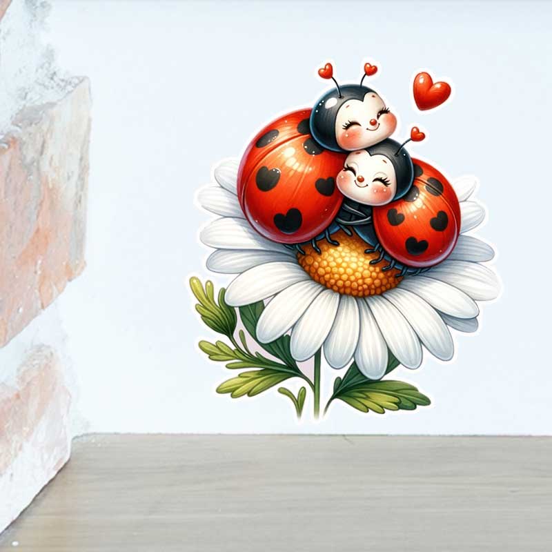Cute Ladybug Wall Stickers Liv - Pvc Panel Background incelemesi ve fiyatı