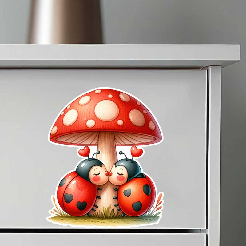 Cute Ladybug Wall Stickers Liv - Pvc Panel Background incelemesi ve fiyatı