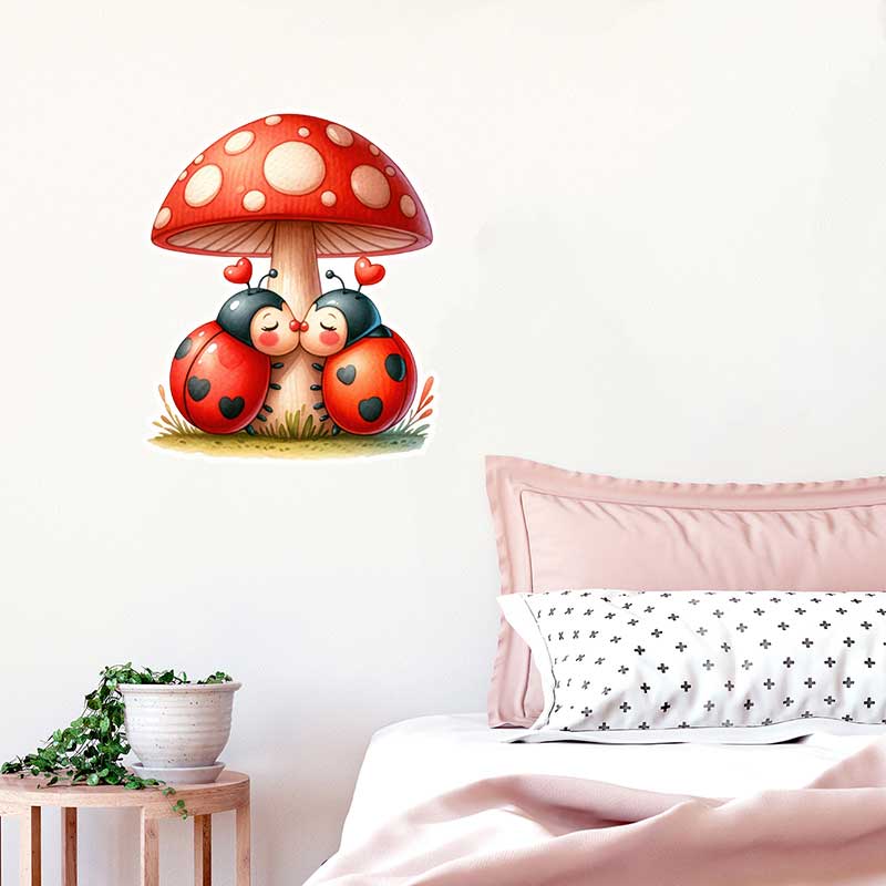 Cute Ladybug Wall Stickers Liv - Pvc Panel Background incelemesi ve fiyatı