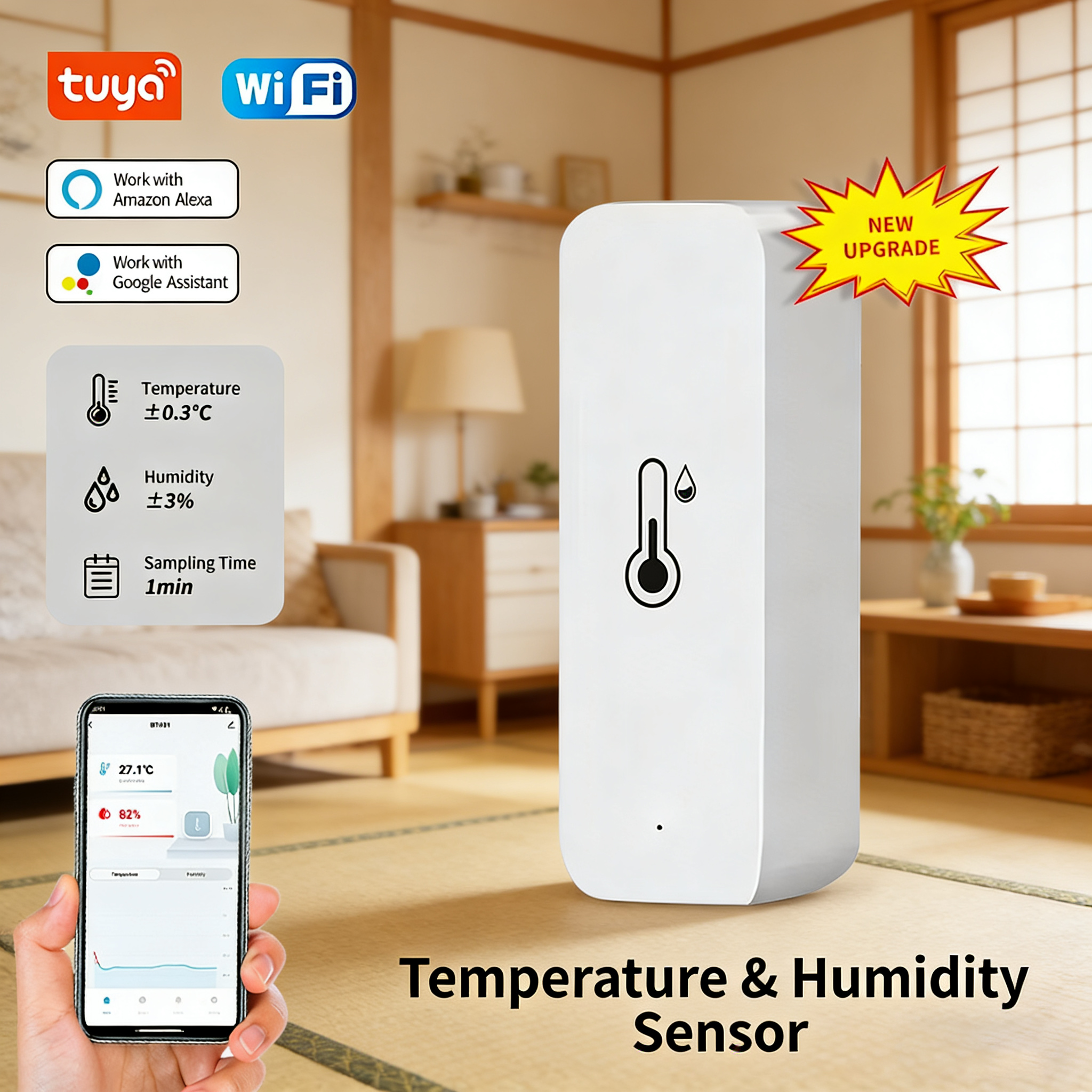 Tuya Smart WiFi Temperature Hu - Digital Hygrometer Probe incelemesi ve fiyatı