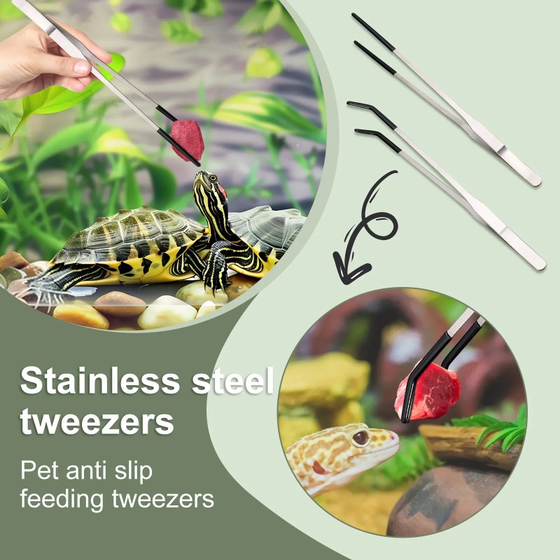 2Pcs Stainless Steel Tweezers  - Feeding Tong Stainless incelemesi ve fiyatı