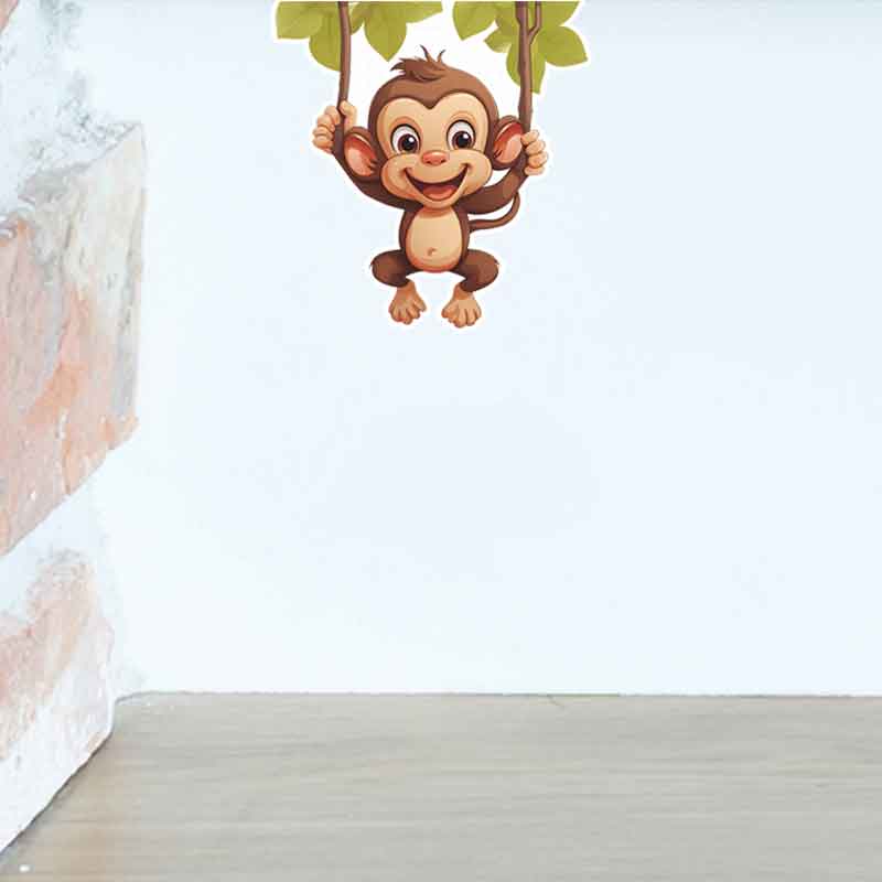 Cute little monkey living room - Pvc Panel Background incelemesi ve fiyatı