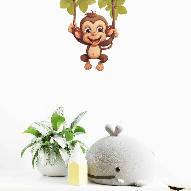 Cute little monkey living room - Pvc Panel Background incelemesi ve fiyatı