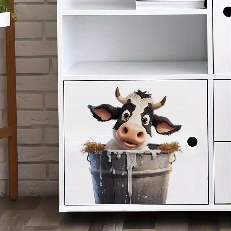Cute Cow Wall Stickers Self-Ad - Pvc Panel Background incelemesi ve fiyatı