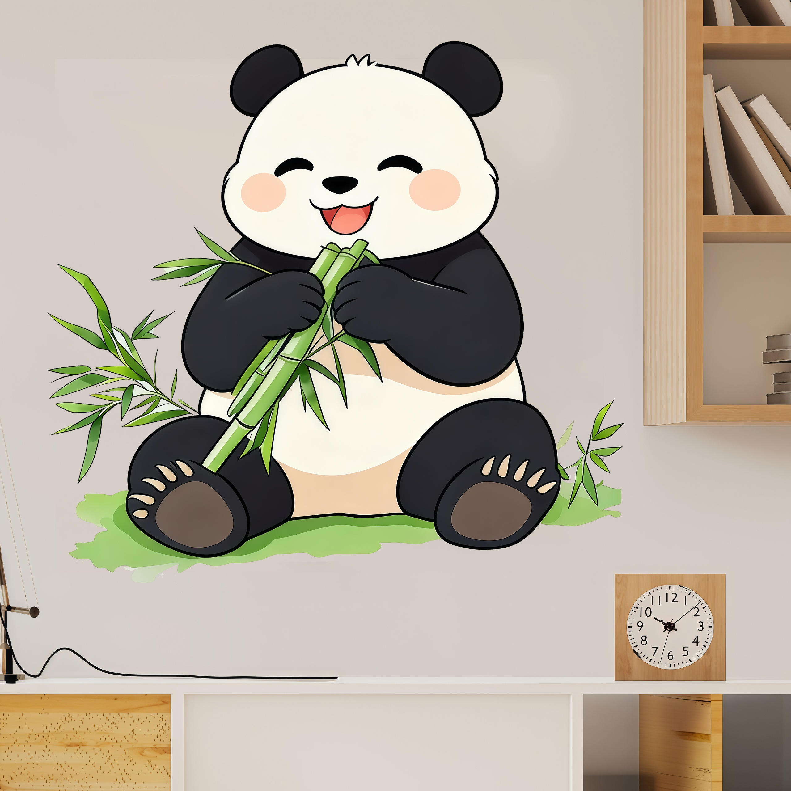 Bamboo And Panda Wall Decals S - Pvc Panel Background incelemesi ve fiyatı